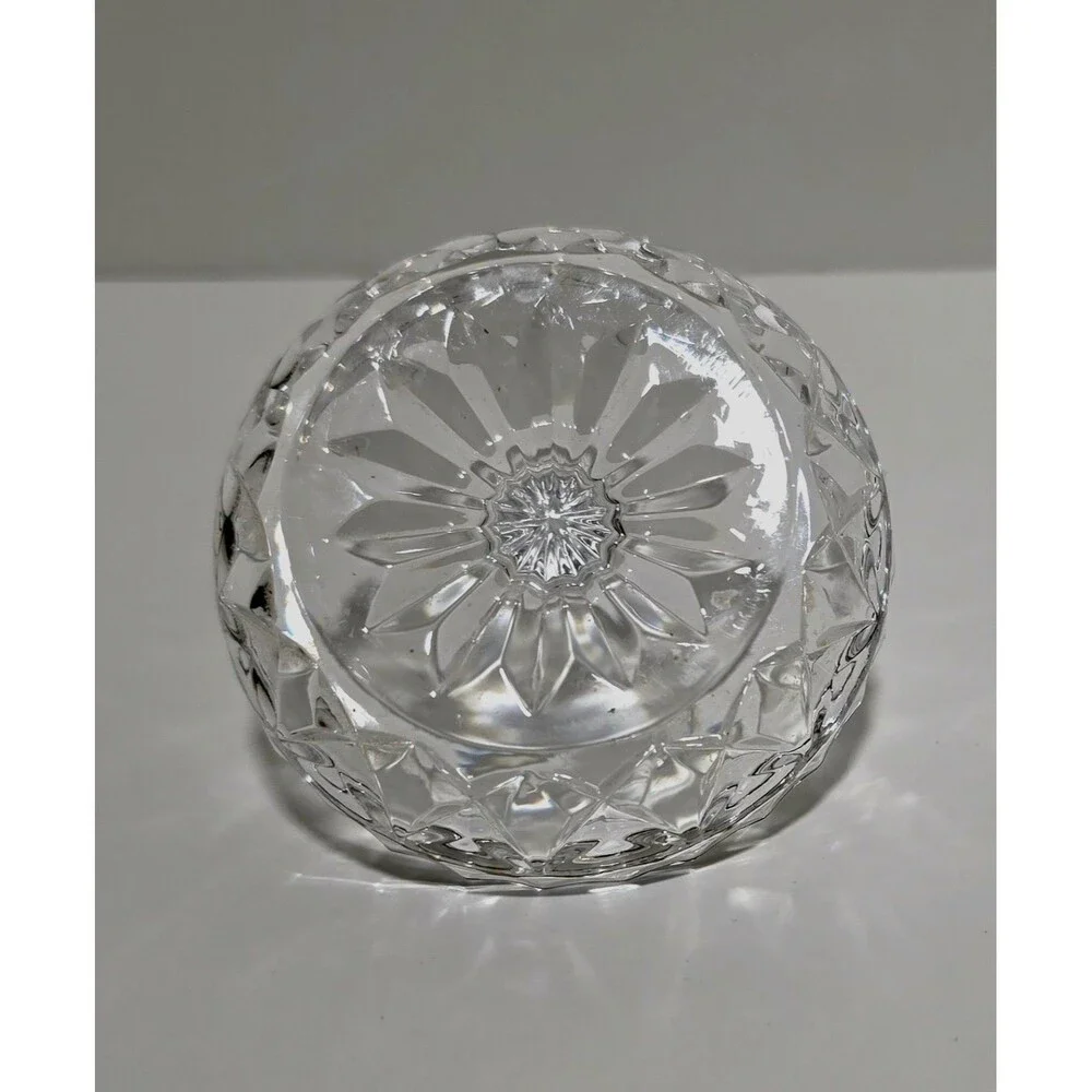 Clear Cut Crystal Ring Holder Approx. 3 in